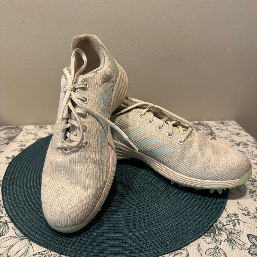 Adidas Cream and Mint Sneakers